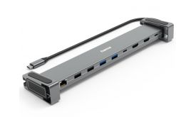 Hama USB 3.1 Type-C, 9in1 dokkoló adapter (USB3.1,2xHDMI,LAN,USB-C,PD) (200145)